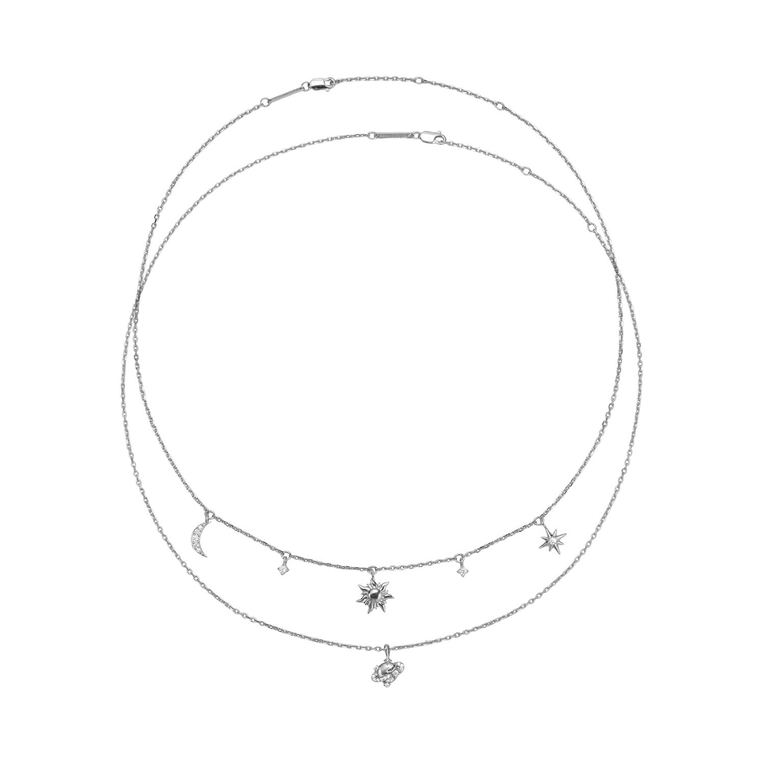 Starry Sky Necklace Set Sterling Silver